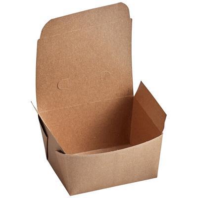 1 Fold to Go Box Containers Microwaveable Kraft Brown Take out