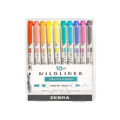 Zebra 10ct Mildliner Dual-tip Creative Markers Assorted Colors