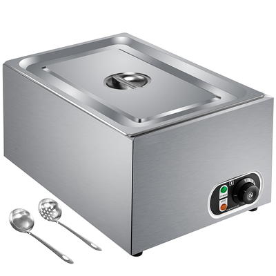 Ovente FW170S Electric Food Buffet Warmer Stainless Steel Warming Tray, with Adjustable Temperature Control, Silver