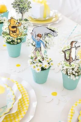 Great Choice Products Vintage Winnie Centerpieces For Tables 16 Pcs Pooh  Centerpieces On Sticks Cute Pooh Toppers Cutouts For Baby Shower Decoratio…