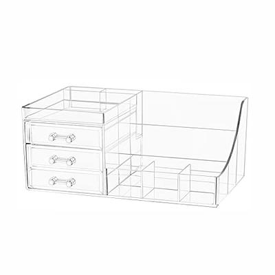 2 Pack Stackable Makeup Organizer Storage Drawers, Vtopmart Acrylic Ba