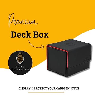  Card Guardian - Premium Double Deck Box (Black) for 200+ cards  Trading Card Games TCG Perfect for Magic the gathering (MTG), Commander Deck,  Yugioh Deck Box, Sports Card Storage Boxes 