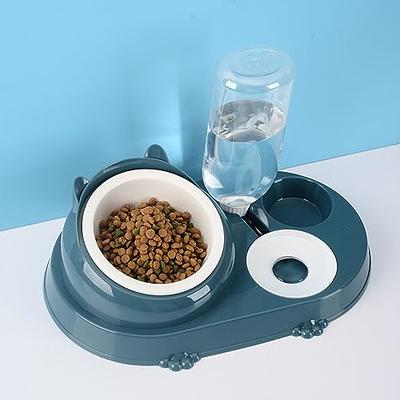 Double Dog Cat Bowl, Pet Water and Food Bowls Set with Detachable