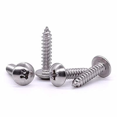 14 x 7/8 (50 PCS) Truss Head Wood Screw Sheet Metal Screw, Self Tapping  Tip, Phillips Drive, 18-8 Stainless Steel 304, Brgiht Finish - Yahoo  Shopping