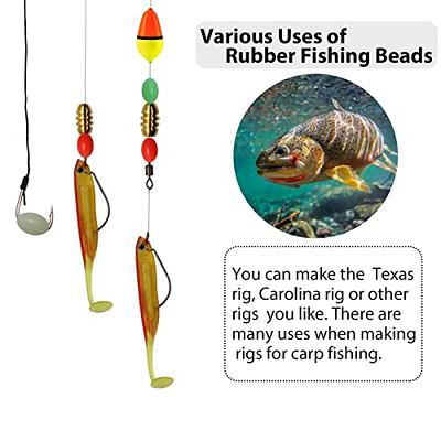 Fishing Beads Glow Green Luminous Lure Oval Rig Balls Sea Set Stoppers