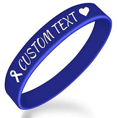 Custom Classic Silicone Wristbands Personalized Rubber Bracelets  Motivation, Events, Gifts, Support, Fundraisers, Awareness, and Causes 