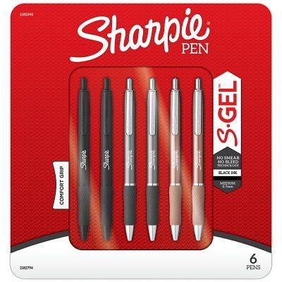 Sharpie Metal Barrel S-Gel Pens, 6-Pack, Medium Point (0.7mm) - Yahoo  Shopping