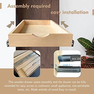 Sublime Design | Pull Out Tray | Side Mount | Baltic Birch Drawer for  Kitchen Cabinets | Slide Out Shelves | Roll Out Cabinet Organizer (32 Wide)