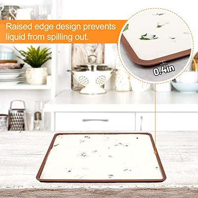 Silicone Mat for Countertop Raised Edge Multipurpose Mat with Lip