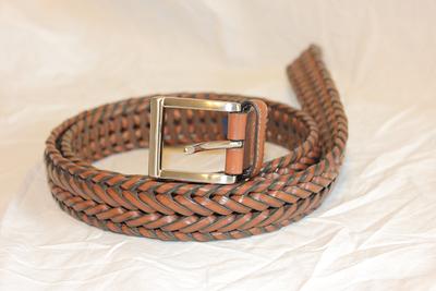 VINTAGE BRAIDED LEATHER Beltbrown Leather Beltbraided 