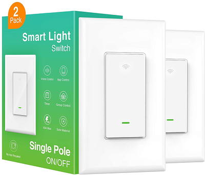 Nexete Smart Dual Light Switch,2 in 1 Single Pole Double Switch