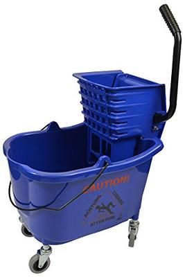 Dryser Commercial Mop Bucket with Side Press Wringer - 33 Quart