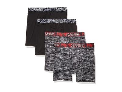 Hanes Ultimate Comfort Blend Mens 4 Pack Boxer Briefs, Color: Blue Black  Gray - JCPenney