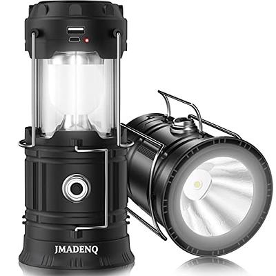 LETMY 4 Pack Camping Lantern, Rechargeable LED Lanterns, Solar Lantern  Battery Powered Hurricane Lantern Flashlights with 3 Powered Ways & USB  Cable for Emergency, Power Outage, Hurricane Supplies 