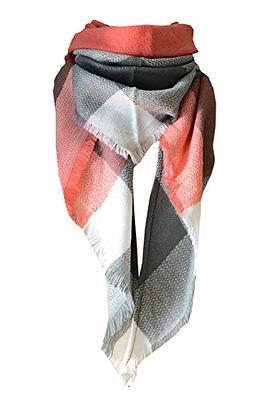 Wander Agio Womens Fashion Long Shawl Big Scarves Grid Winter Warm Large Plaid  Scarf Blue 3 - Yahoo Shopping