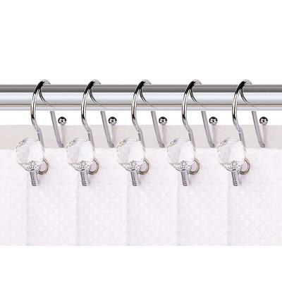 Plastic Shower Curtain Hooks Rings Hanger Bath Drape Loop Clip Glide, Shower  Curtain Rings/Hooks in Bronze - Yahoo Shopping