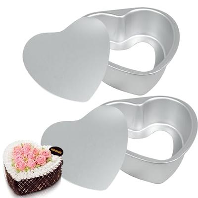 3pcs Heart Shaped Cake Pan Aluminum Cake Tray, 6/8/10 Inch Heart