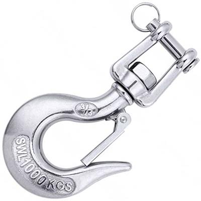 Faneta 304 Stainless Steel Clevis Slip Hook with Safety Latch American Type  Jaw & Eye Swivel