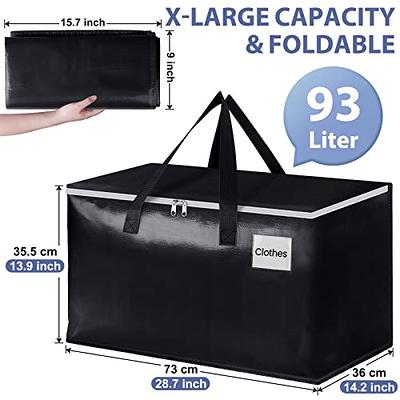 StorageRight Heavy Duty Moving Boxes-Moving Bags with Zipper, Reinforced  Handles and Tag Pocket-Collapsible Moving Supplies-Totes for Storage Great  for moving, Storage and Travel 93L(Black-10 Pack) - Yahoo Shopping