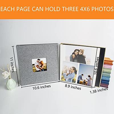 Photo Album Self Adhesive Pages for 4x6 5x7 8x10 Pictures Magnetic Scrapbook  Photo Albums with Sticky Pages Books with A Metallic Pen for Baby Wedding  Family 11x10.6 Grey 60 Pages - Yahoo Shopping