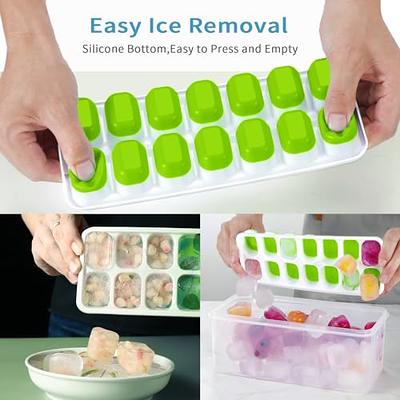  ARTLEO Ice Cube Tray with Lid and Bin for Freezer