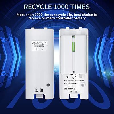 Chargeur De Batterie Pour Manette De Jeu Nintendo Wii, Avec 4 Batteries  Rechargeables De 2800mah, Station De Charge Pour Télécommande Wii -  Batteries Rechargeables - AliExpress