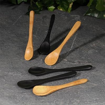 BambooMN Bamboo Black Serving Spoons, Mini Salt Spoon/Tiny Wooden Spoons  for Spices, 10pcs Black Oval 3.5 - Yahoo Shopping