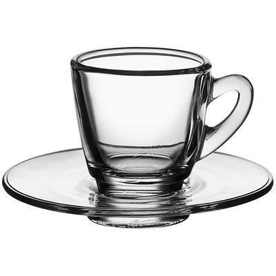 CnGlass Cappuccino Glass Mugs 8.1oz,Clear Coffee Mug Set of 2