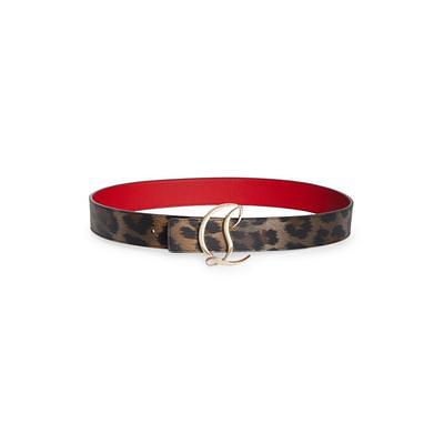 Ricky Logo Buckle Leather Belt