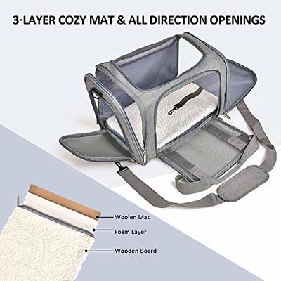 Top tasta Cat Carriers Soft Sided Pet Carrier for Small Cats Dogs Puppies  15Lbs 20 Lbs,Airline Approved Carrier Bag(Medium,Grey)