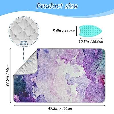 Ironing Mat, Pink Roses Ironing Board Pad Portable Travel Ironing Blanket  Foldable Heat Resistant Ironing Pad with Silicone Iron Rest for Washer