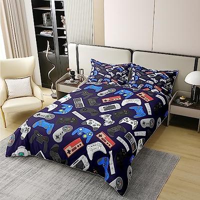 Teen Gamepad Duvet Cover Modern Gamer Comforter Cover for Kids Boys  Children Video Game Bedding Set Player Gaming Joystick Cover 