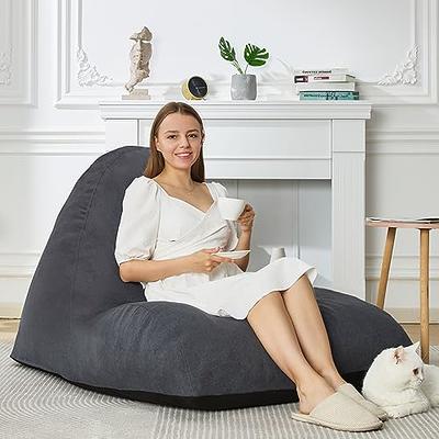 CordaRoy's Chenille Bean Bag Chair, Convertible Chair Folds from Bean Bag  to Lounger, As Seen on Shark Tank, Charcoal - Full Size