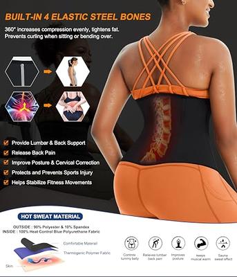  Sauna Suit Waist Trimmer for Women Waist Trainer Sauna Slimming  Belt for Women Lower Belly Fat Plus Size S/M : Sports & Outdoors