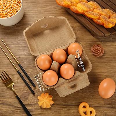 FVIEXE 40PCS Egg Cartons Cheap Bulk, 6 Count Egg Cartons for Half