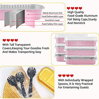 Aluminum Pans Cookie Sheet Baking Pans, Disposable Aluminum Foil Trays -Durable Nonstick Baking Sheets,for Picnic or Taking Food on A Day Trip. 50pcs