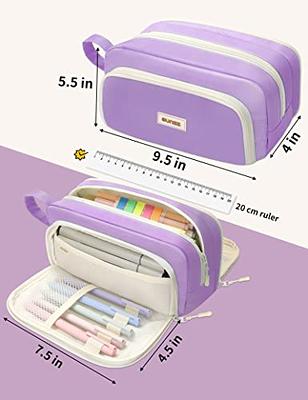  Enday Big Capacity Pencil Case, 3 Compartments Pencil Bags with  Zipper, Large Capacity Pencil Pouch, Cute Pencil Case Organizer, Zipper  Pencil Pouches, Purple : Arts, Crafts & Sewing