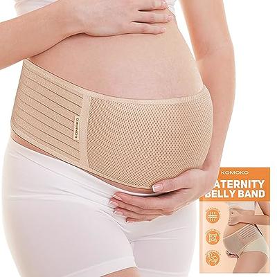 ChongErfei Maternity Belt Pregnancy Back Support Back Brace Lightweight  Abdominal Binder Maternity Belly Band for Pregnancy,Black,Medium Fit Ab