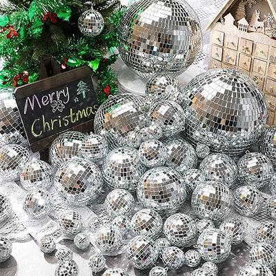 6/12pcs Mini Disco Ball Party Decorations Silver Mini Plastic Ornaments  Small Disco Balls For Wedding Party