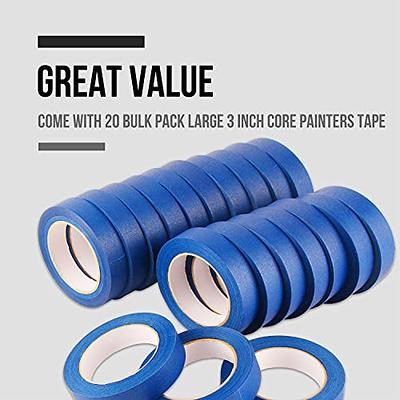 Lichamp Wide Masking Tape 2 Inches 6-Pack White Masking Tape Bulk Multi Pack General Purpose & High Performance 1.95 Inches x 55 Yards x 6 Rolls