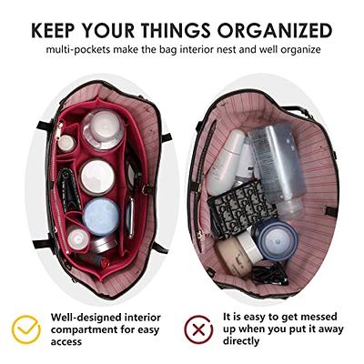 Doxo Purse Organizer Insert & Base Shaper 2pc Set, Felt Handbag