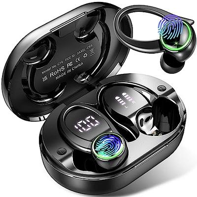 Wireless Earbuds Bluetooth 5.3 Headphones with 4-Mics Clear Call and ENC  Noise Cancelling, Bluetooth Earbuds Touch Control Stereo Sound with LED