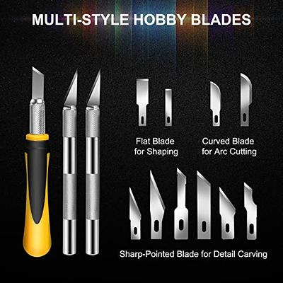  Craft Knife, Premium Craft Hobby Utility Knife Set, Craft knife  blades, Craft Knife Hobby Knife, 1 Pieces Craft Knife Hobby Knife with 10  Pieces Stainless Steel Blades Kit, Craft Knife for