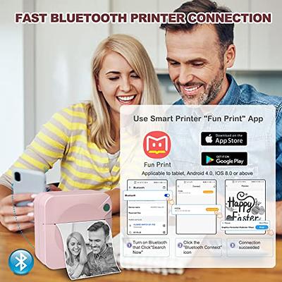 Inkless Printer, Wireless Connection Portable Pocket Printer