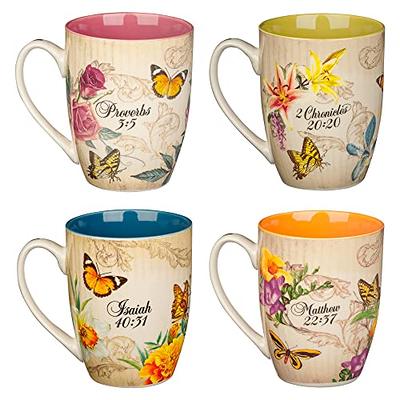 Christian Art Gifts Novelty Floral Ceramic Scripture Coffee & Tea