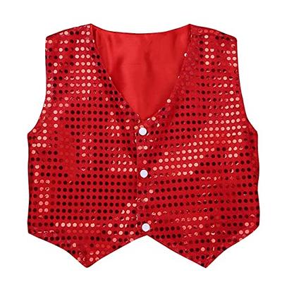 AFAVOM Women's Lyrical Dance Costume Sleeveless V-Neck Sequin