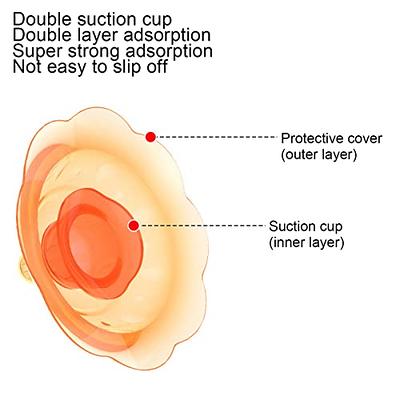 2pcs Breastfeeding Nipple Shield, Double Suction Cup Silicone Nipple Shield  Protector for Nursing Newborn, for Latch Difficulties or Flat or Inverted  Nipples - Yahoo Shopping