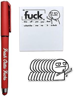 mgzres Fresh Outta Fucks Pad and Pen, Fucks to Give, Funny Snarky Novelty  Office Supplies for Sassy Gifts, Friends, Co-Workers, and Boss (Red) -  Yahoo Shopping