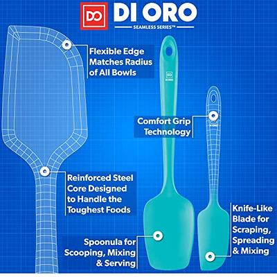 di Oro Chef Series 3-Piece Silicone Turner Spatula Set - 600F Heat-Resistant