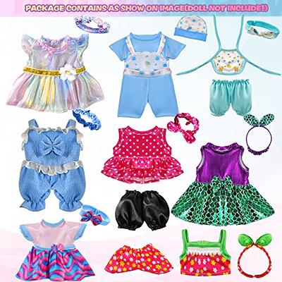 HOAKWA 10 Sets Alive Doll Clothes and Accessories Fits 10-11-12